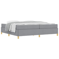 vidaXL Letto a molle Grigio chiaro e Bianco 200 x 200 cm Tessuto