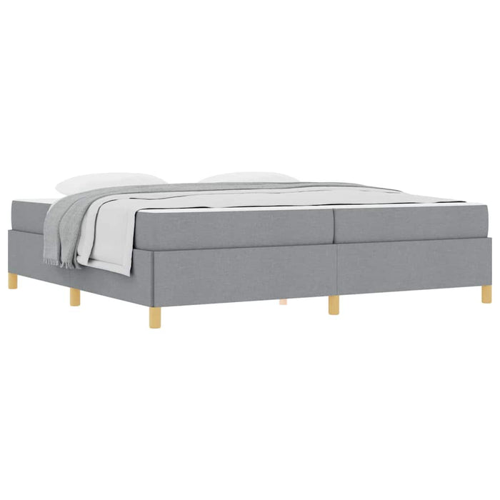 vidaXL Letto a molle Grigio chiaro e Bianco 200 x 200 cm Tessuto