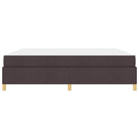 vidaXL Letto a molle Marrone scuro e Bianco 200 x 200 cm Tessuto