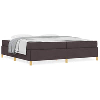 vidaXL Letto a molle Marrone scuro e Bianco 200 x 200 cm Tessuto