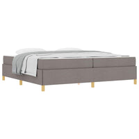 vidaXL Letto a molle con materasso Taupe e bianco 200 x 200 cm Tessuto