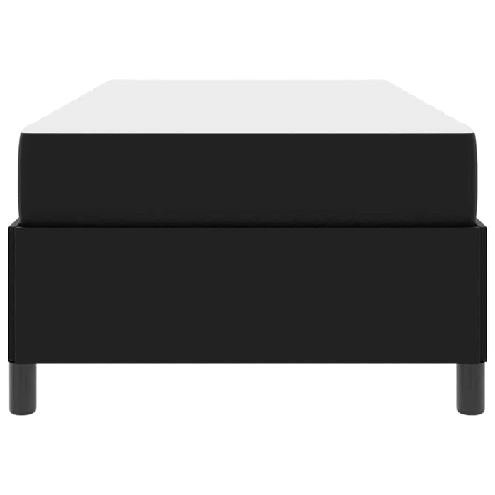 vidaXL Struttura letto con materasso Nero 80 x 200 cm Pelle sintetica