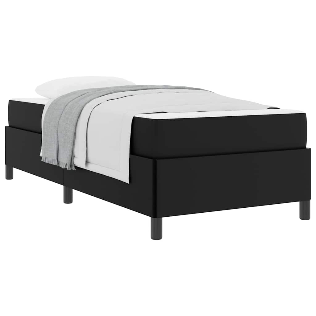 vidaXL Struttura letto con materasso Nero 80 x 200 cm Pelle sintetica