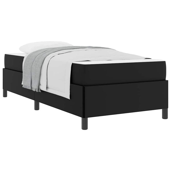 vidaXL Struttura letto con materasso Nero 80 x 200 cm Pelle sintetica