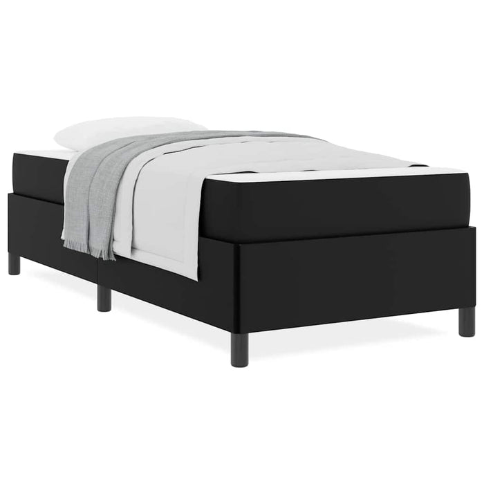 vidaXL Struttura letto con materasso Nero 80 x 200 cm Pelle sintetica