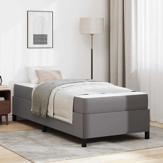 vidaXL Struttura letto con materasso con materasso Grigio 90 x 190 cm