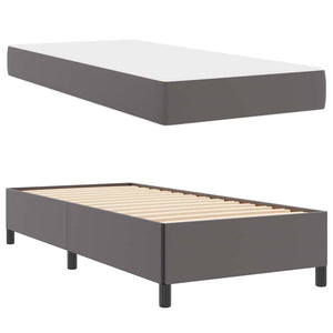 vidaXL Struttura letto con materasso con materasso Grigio 90 x 190 cm