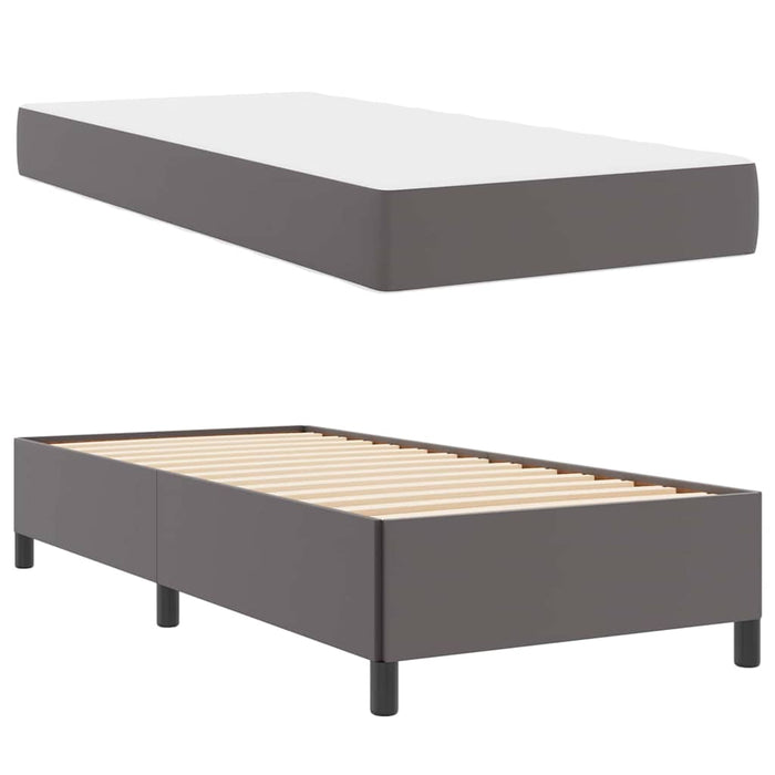 vidaXL Struttura letto con materasso con materasso Grigio 90 x 190 cm