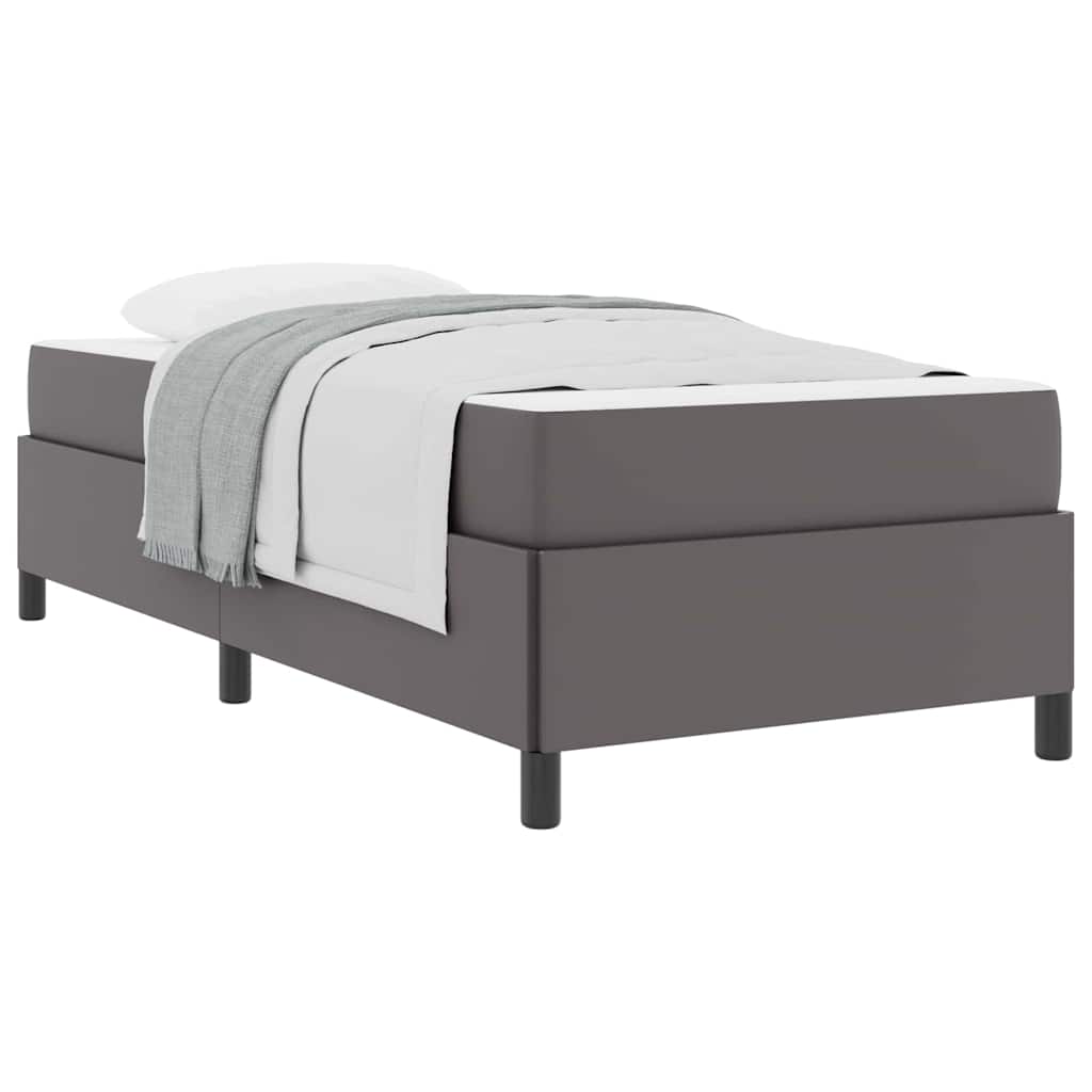 vidaXL Struttura letto con materasso con materasso Grigio 90 x 190 cm