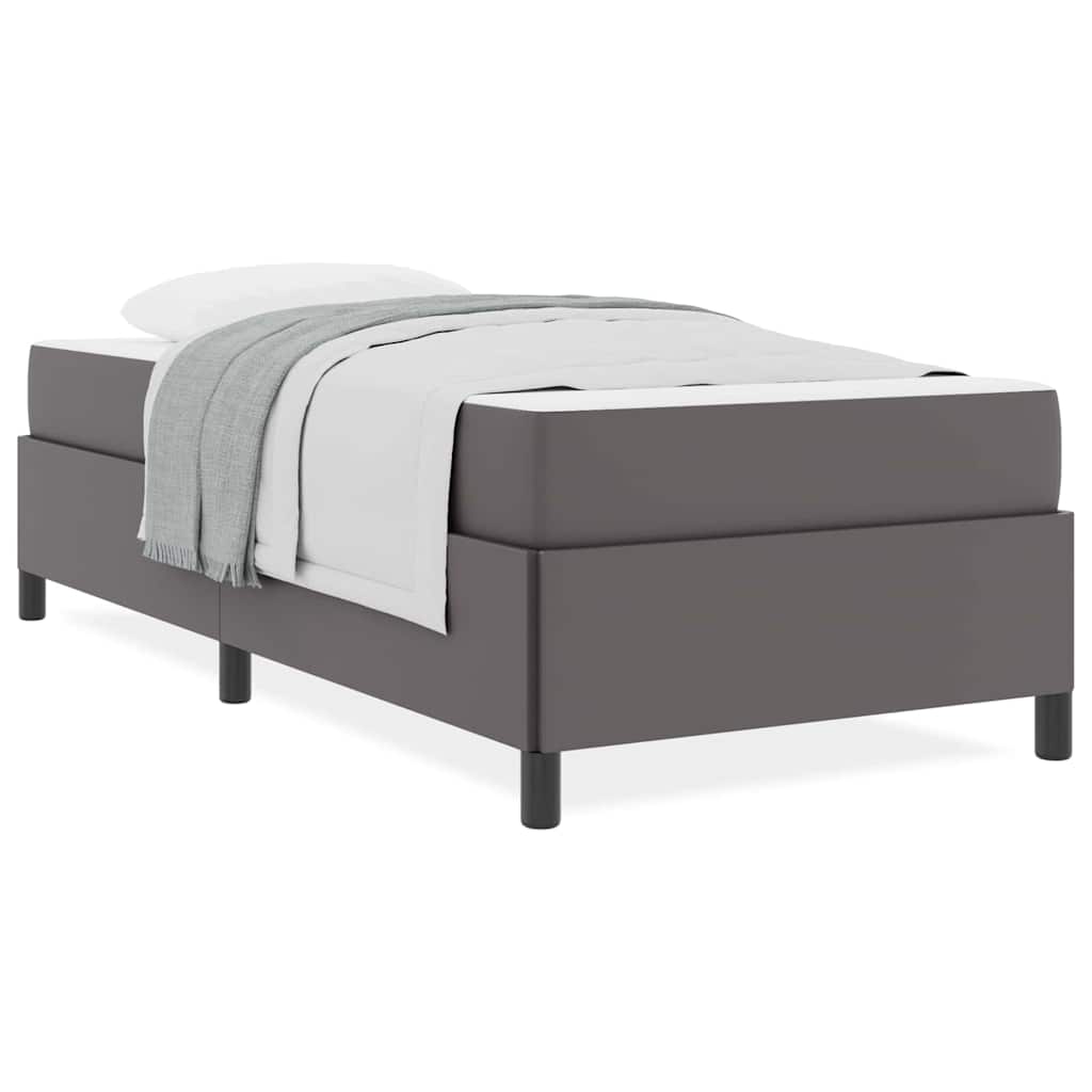 vidaXL Struttura letto con materasso con materasso Grigio 90 x 190 cm