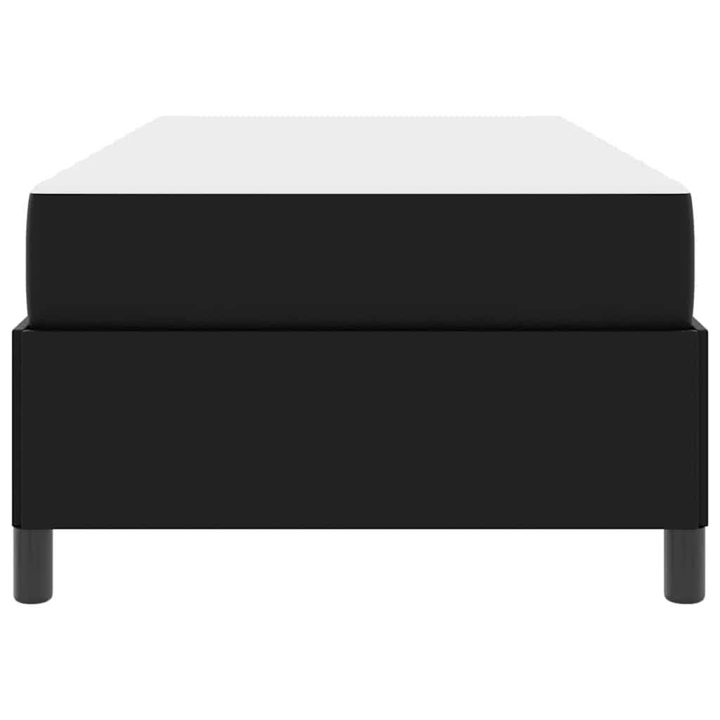 vidaXL Struttura letto con materasso Nero 90 x 200 cm Pelle sintetica