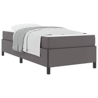 vidaXL Struttura letto con materasso con materasso Grigio 90 x 200 cm