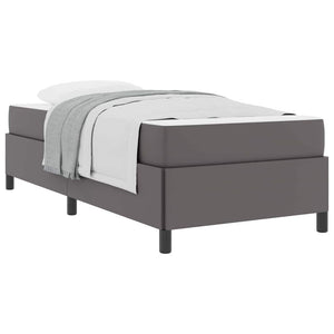 vidaXL Struttura letto con materasso con materasso Grigio 90 x 200 cm