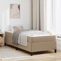 vidaXL Struttura letto con materasso Cappuccino 90 x 200 cm