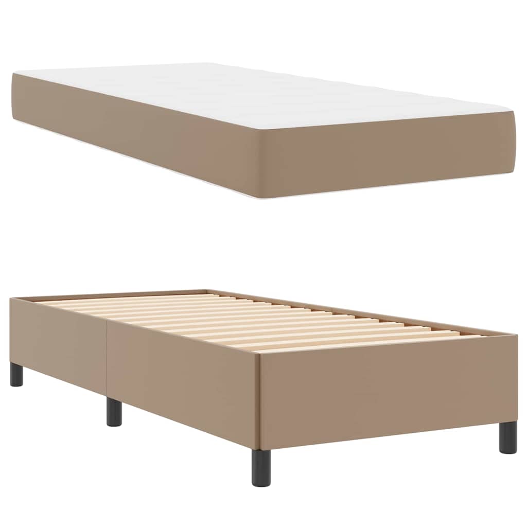 vidaXL Struttura letto con materasso Cappuccino 90 x 200 cm