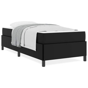 vidaXL Struttura letto con materasso Nero 100 x 200 cm Pelle sintetica