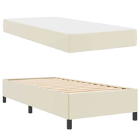 vidaXL Struttura letto con materasso con materasso Crema 100 x 200 cm