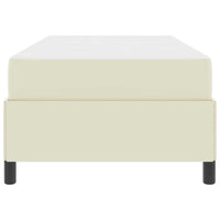 vidaXL Struttura letto con materasso con materasso Crema 100 x 200 cm