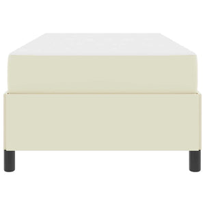 vidaXL Struttura letto con materasso con materasso Crema 100 x 200 cm