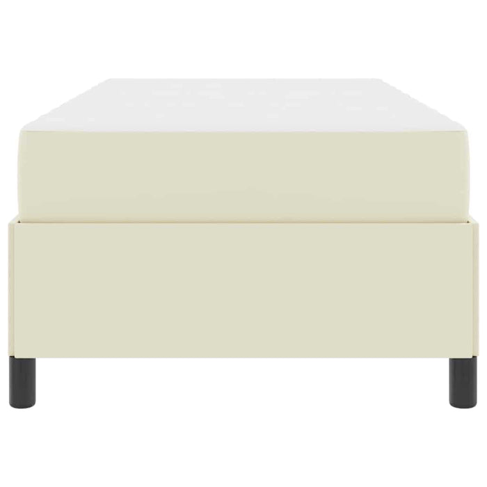 vidaXL Struttura letto con materasso con materasso Crema 100 x 200 cm