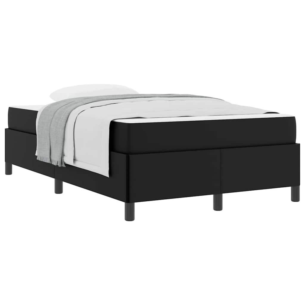 vidaXL Struttura letto con materasso Nero 120 x 190 cm Pelle sintetica