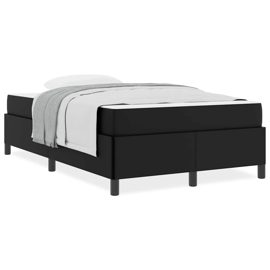 vidaXL Struttura letto con materasso Nero 120 x 190 cm Pelle sintetica