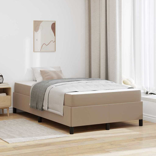 vidaXL Struttura letto con materasso Cappuccino 120 x 190 cm