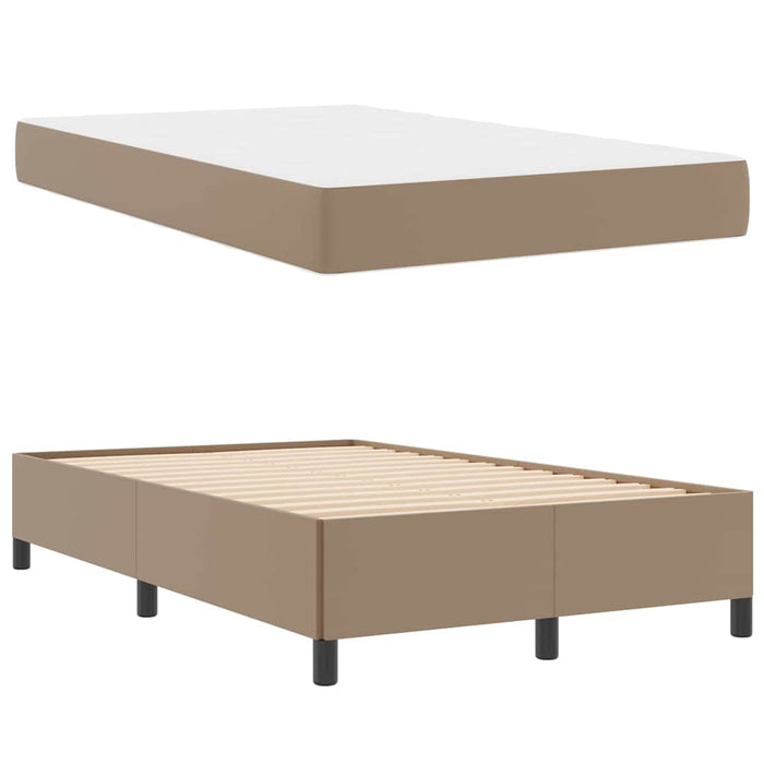 vidaXL Struttura letto con materasso Cappuccino 120 x 190 cm