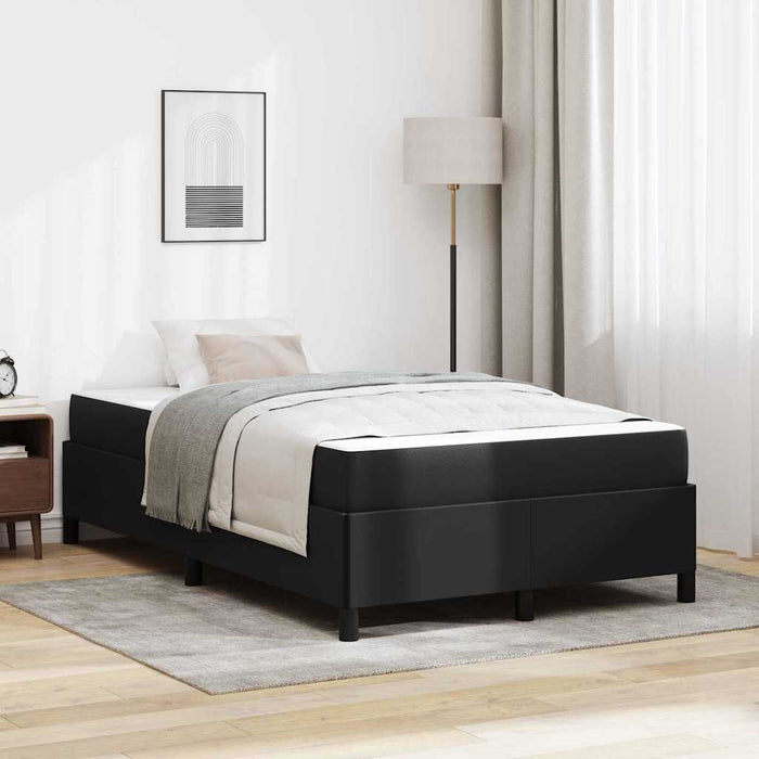 vidaXL Struttura letto con materasso Nero 120 x 200 cm Pelle sintetica