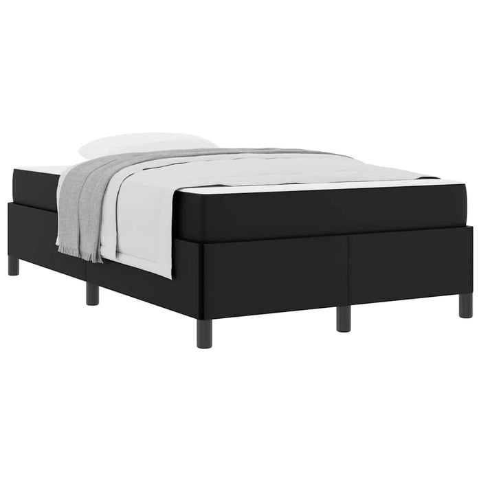 vidaXL Struttura letto con materasso Nero 120 x 200 cm Pelle sintetica