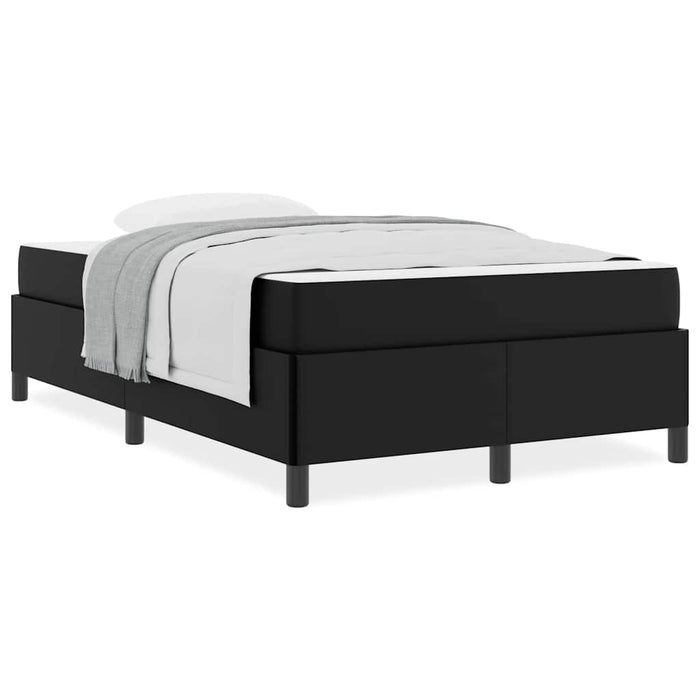 vidaXL Struttura letto con materasso Nero 120 x 200 cm Pelle sintetica