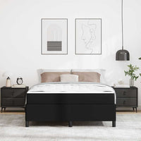 vidaXL Struttura letto con materasso Nero 140 x 190 cm Pelle sintetica