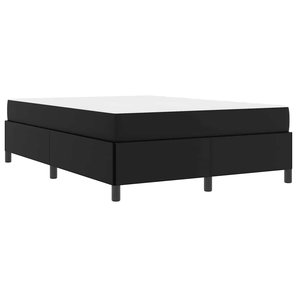 vidaXL Struttura letto con materasso Nero 140 x 190 cm Pelle sintetica