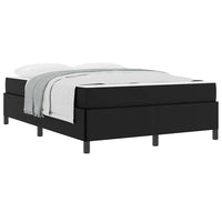 vidaXL Struttura letto con materasso Nero 140 x 190 cm Pelle sintetica