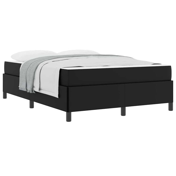 vidaXL Struttura letto con materasso Nero 140 x 190 cm Pelle sintetica