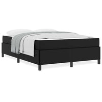 vidaXL Struttura letto con materasso Nero 140 x 190 cm Pelle sintetica
