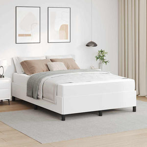 vidaXL Struttura letto con materasso con materasso Bianco 140 x 190 cm