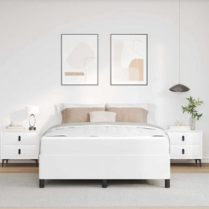 vidaXL Struttura letto con materasso con materasso Bianco 140 x 190 cm