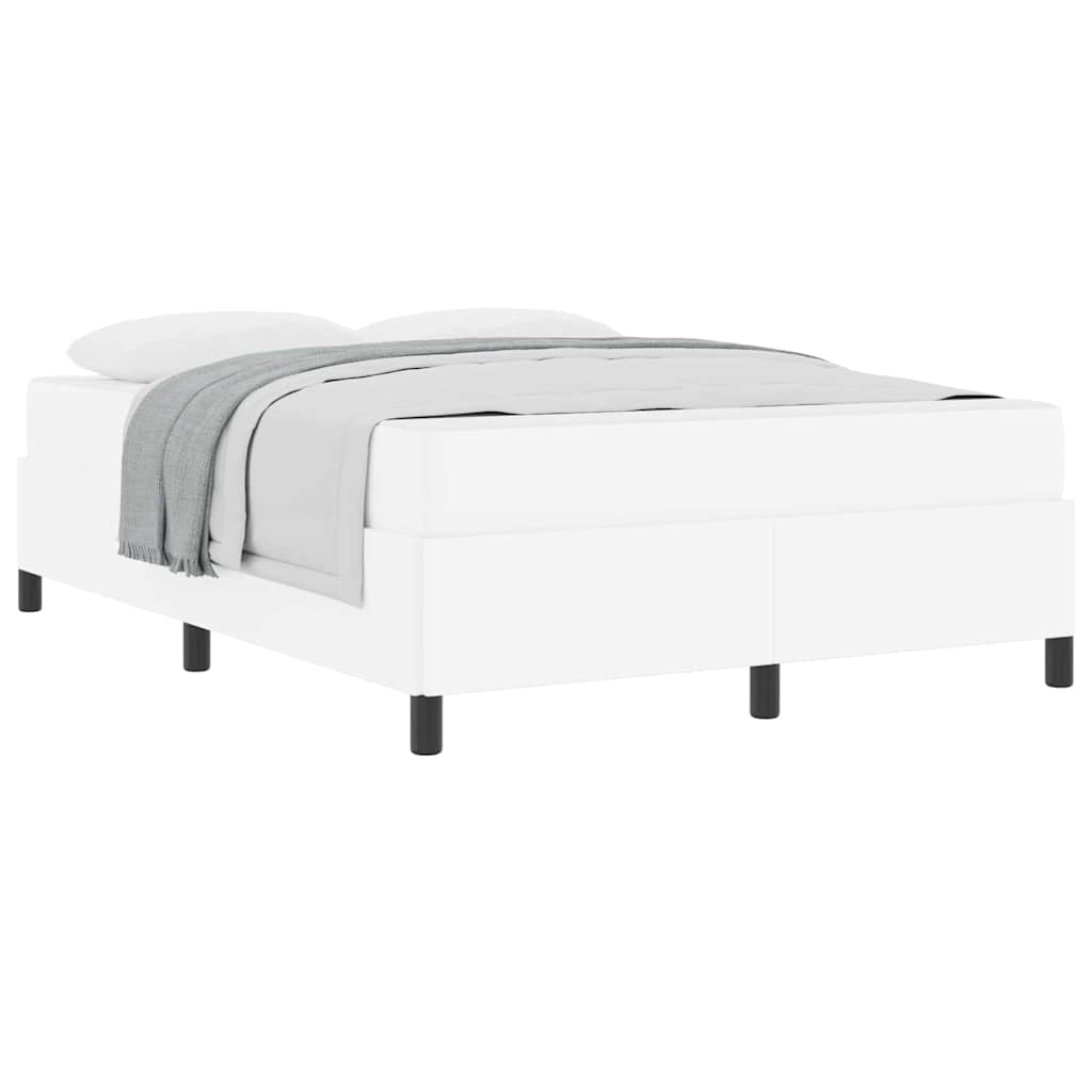 vidaXL Struttura letto con materasso con materasso Bianco 140 x 190 cm
