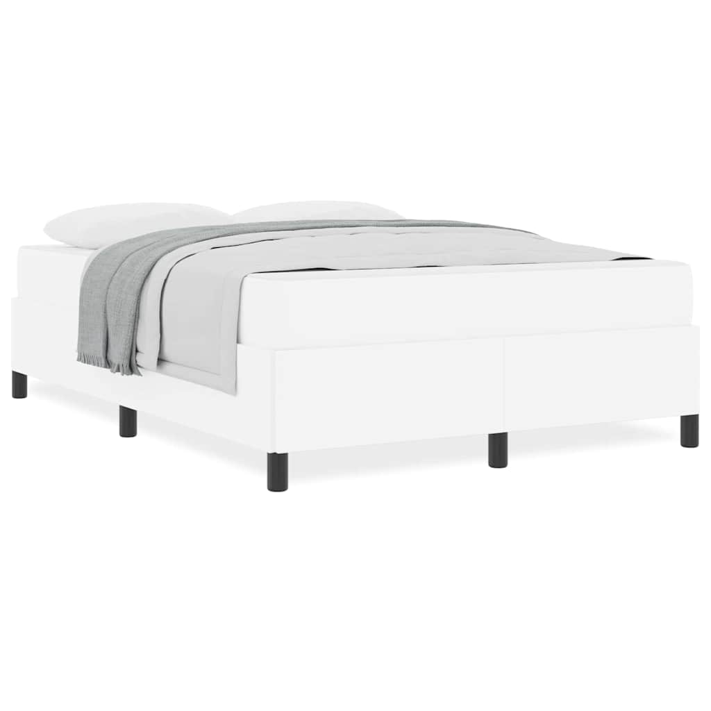 vidaXL Struttura letto con materasso con materasso Bianco 140 x 190 cm