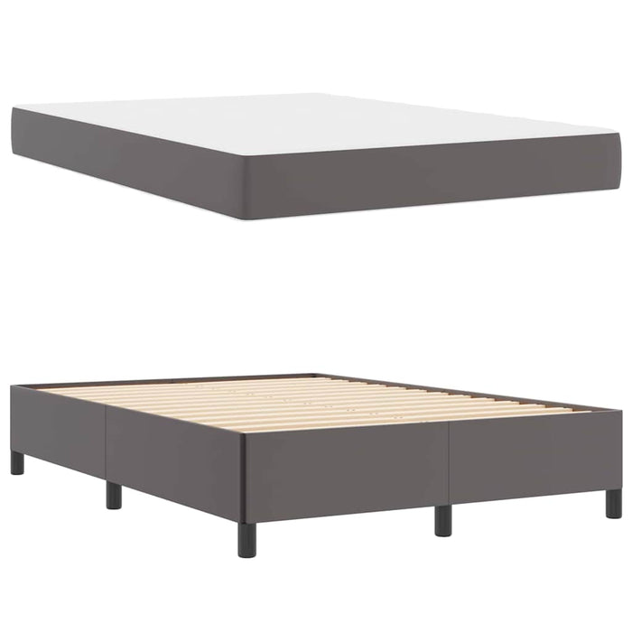 vidaXL Struttura letto con materasso con materasso Grigio 140 x 190 cm