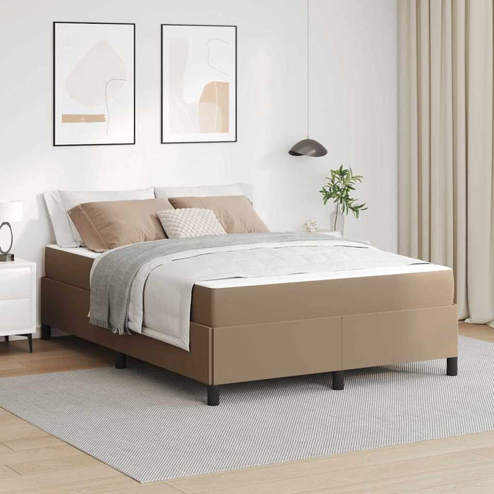 vidaXL Struttura letto con materasso Cappuccino 140 x 190 cm