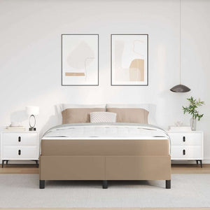 vidaXL Struttura letto con materasso Cappuccino 140 x 190 cm
