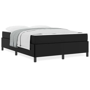 vidaXL Struttura letto con materasso Nero 140 x 200 cm Pelle sintetica