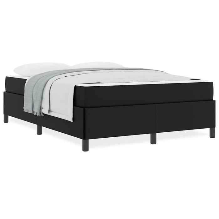 vidaXL Struttura letto con materasso Nero 140 x 200 cm Pelle sintetica