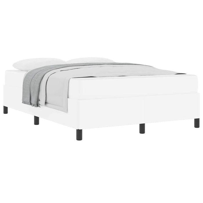vidaXL Struttura letto con materasso con materasso Bianco 140 x 200 cm