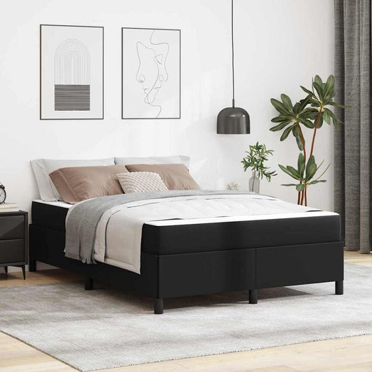 vidaXL Struttura letto con materasso Nero 160 x 200 cm Pelle sintetica
