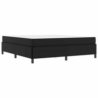 vidaXL Struttura letto con materasso Nero 180 x 200 cm Pelle sintetica