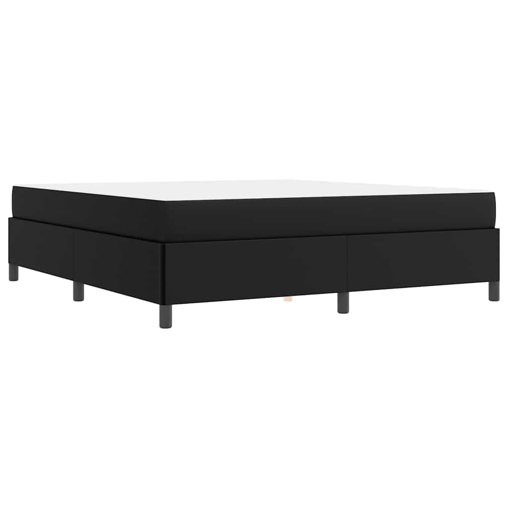 vidaXL Struttura letto con materasso Nero 180 x 200 cm Pelle sintetica