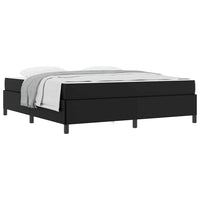 vidaXL Struttura letto con materasso Nero 180 x 200 cm Pelle sintetica